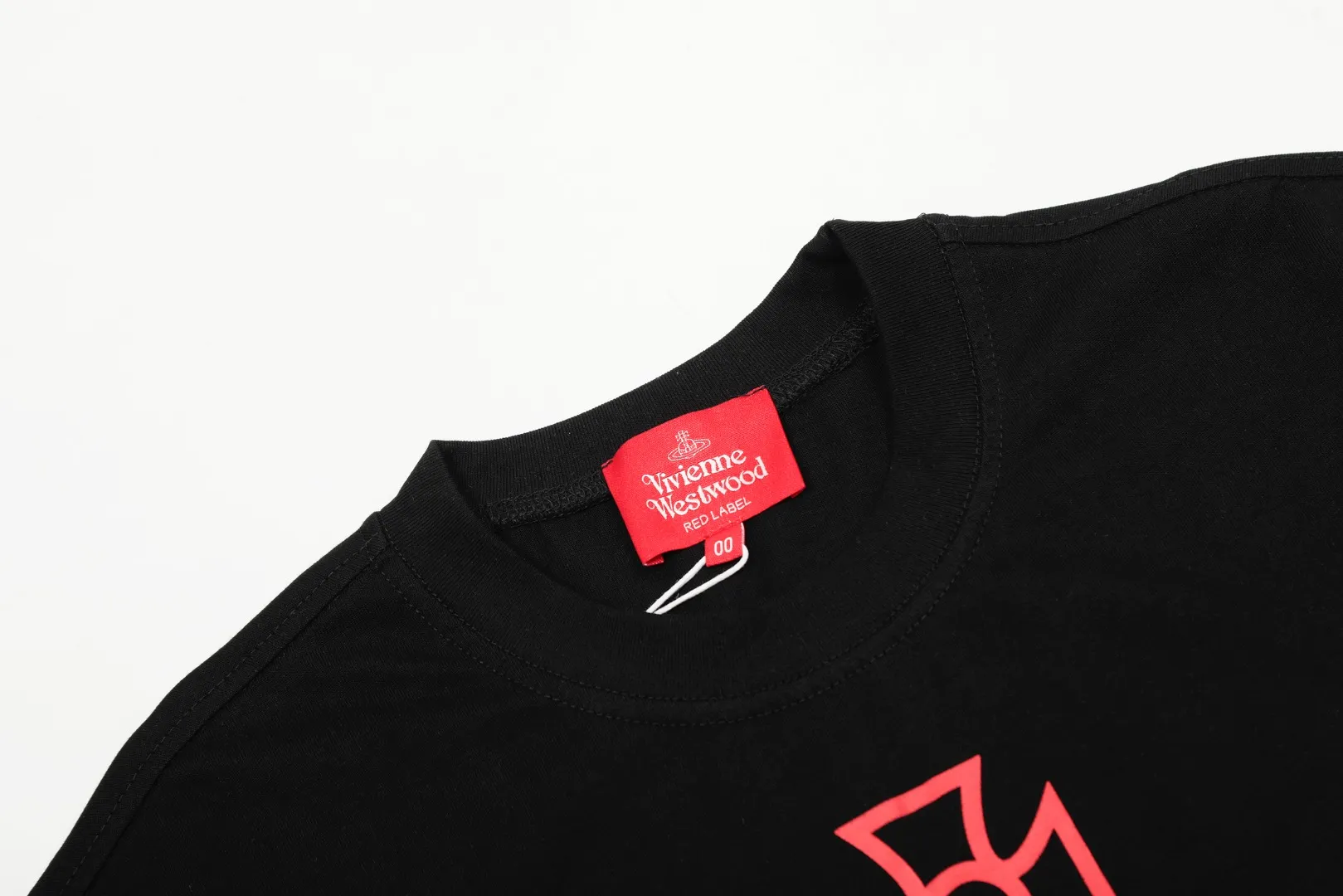 VIVI990# "Top hot style" vivienne west wood Western Wood Queen Mother Year of the Snake limited short sleeves 2025 top hot style 240g 32 count high-density double yarn pure cotton, comfortable fabric Size: XS-L Color: white red black red pink